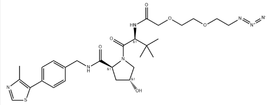 (2S,4R) -1- ((S) -2- (2- (2-Azidoethoxy) ethoxy) ethoxy) aceetamido) -3,3-dimethylbutanoyl) -4-hydroxy-n- (4- (4-methylthiazool-5-yl) benzyl) pyrazole-2-carbonamide