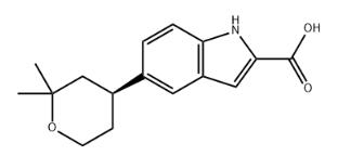 5- (2,2-dimethyltetrahydro-2H-pyran-4-yl) -1H-indool-2-carbonzuur